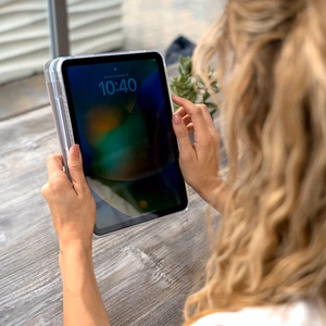 STM OPP atverams vāciņš ierīcei iPad Air 13" M4 (2026) / M3 (2025) / M2 (2024), pelēks