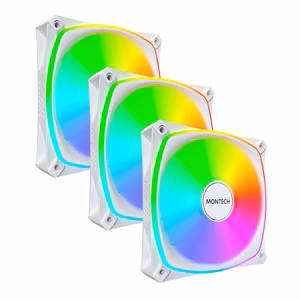 Korpusa ventilators 120mm Montech RX120 Pro balts 3gab