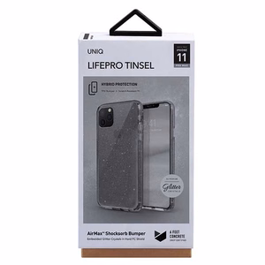 Uniq LifePro Tinsel viedtālruņa apvalks iPhone 11 Pro Max - melns