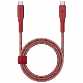 ENERGEA Kabelis Flow USB-C - USB-C1.5m sarkans/red 240W 5A PD Fast Charge