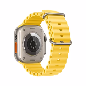 FORCELL F-DESIGN FA12 pulksteņa siksna APPLE pulkstenim 42 / 44 / 45 / 49 mm dzeltena krāsā