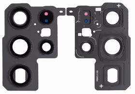 Samsung S908 S22 Ultra lens priekš camera ar frame Melns ORG