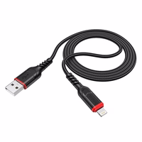 Kabelis USB A uz Lightning Hoco 2,4A 1 m X59 melns