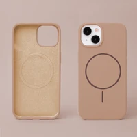 Silikona Īpaši plāns Magnētiskais viedtālruņa apvalks iPhone 14 6,1" brūns