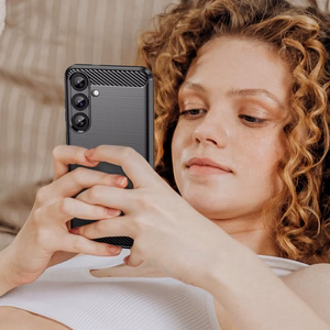 Carbon maciņš priekš Samsung Galaxy S26 melns