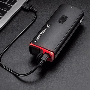 Wozinsky priekšējais velosipēda lukturis ar USB-C kabeli, 3000 lm – melns