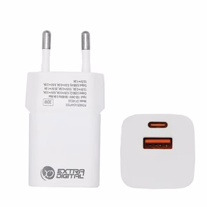 Lādētājs EXTRA DIGITAL GaN USB Type-C, USB Type-A: 30W, PPS