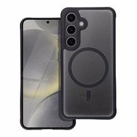 FULL MATTE MAG COVER magnētiskais viedtālruņa apvalks, saderīgs ar MagSafe, paredzēts SAMSUNG S24, melns