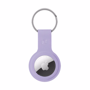 Crong silikona aizsargvāciņš ar atslēgu gredzenu Apple AirTag 1 / 2, violets