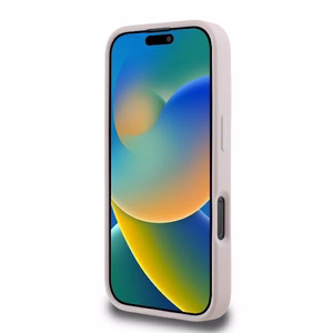 Guess Stepēts Metāla Logotips viedtālruņa apvalks iPhone 16 Pro - rozā