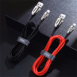 Joyroom Sharp Series S-M411 USB-A / Lightning 3A Cable 1.2m with Charging Indicator - Black