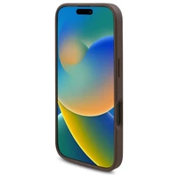 Guess GUHMP16SP4ROPEMCW iPhone 16 6.1" brūns/brūns cietais apvalks 4G Ziedu Druka Magnētiskais