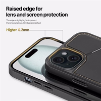 DUX DUCIS viedtālruņa apvalks RAFI II MAG ar statīvu saderīgs ar MagSafe IPHONE 15 Plus melns