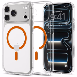 Spigen Ultra Hybrid MagSafe maciņš iPhone 18 Pro / 17 Pro, caurspīdīgs oranžs