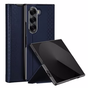 DUX DUCIS viedtālruņa apvalks BRIL Samsung Z Fold6 5G ar pildspalvas turētāju - zils
