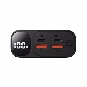 BWOO 22,5W 20000 mAh power bank with LCD screen, black