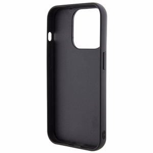 Karl Lagerfeld 3D gumijas daudzveidīgs logotips viedtālruņa apvalks iPhone 15 Pro - melns
