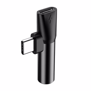 Baseus audio adapteris USB-C uz Mini Jack 3.5mm + USB-C (melns)