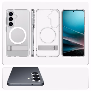 Spigen Ultra Hybrid S Mag MagSafe maciņš priekš Samsung Galaxy S26+ - caurspīdīgs un balts
