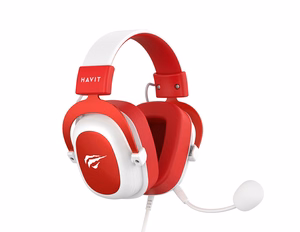 Havit H2002D spēļu austiņas baltas, sarkanas