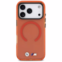 BMW M IML Shockproof Metal Logos MagSafe Maciņš for iPhone 17 Pro Max - Pro oranžs
