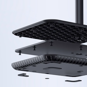 Acefast teleskopiskais tālruņa un planšetdatora turētājs (135–230 mm plats) galdam, 360° melns (E4 melns)