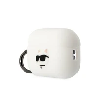 KLAP2RUNCHH AirPods Pro 2 vāciņš balts silikons Choupette Head 3D