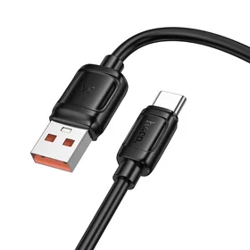 Kabelis USB A uz USB C Hoco PD 5A 100W 1 m X115 melns