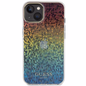 Guess IML Faceted Mirror Disco Iridescent viedtālruņa apvalks iPhone 15 - daudzkrāsains