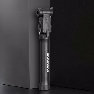 ROCKBROS TM-1701P 80 PSI mini velosipēda pumpis Presta un Schrader ventiļiem – krāsa: melna