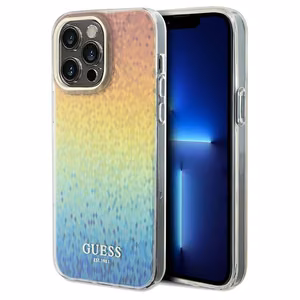 Guess IML Faceted Mirror Disco Iridescent viedtālruņa apvalks iPhone 13 Pro / 13 - vairākrāsains