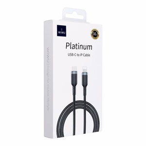 WiWU - Platinum sērijas datu kabelis Wi-C013 USB C uz Lightning 30W 1,2m - melns