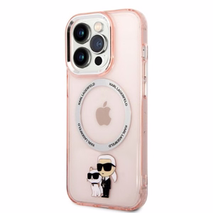 KARL LAGERFELD KLHMP14XHNKCIP IPHONE 14 PRO MAX 6.7 "MACIŅŠ ROZĀ/ROZĀ ICONIC KARL & CHUPETTE MAGSAFE