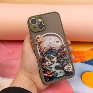 Itin trendīgs viedtālruņa apvalks iPhone 14 6,1 - zaļš