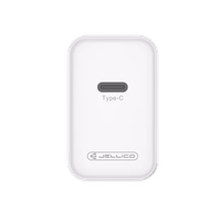JELLICO sienas lādētājs C105 GaN PD 45W 1xUSB-C + kabelis USB-C - USB-C balts