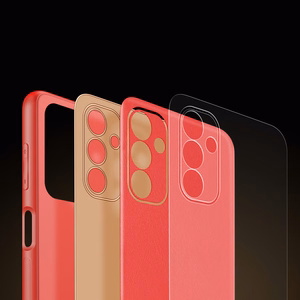 Dux Ducis Yolo elegants vāciņš viedtālrunim no ekoloģiskās ādas Samsung Galaxy A13 5G sarkans