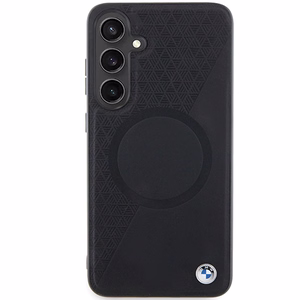BMW BMHMS24S23RTPK S24 S921 melns/melns cietais apvalks Signature Leather Half Textured & Circle MagSafe