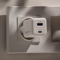 Forever TC-08-45AC GaN PD QC lādētājs 1x USB-C 1x USB 45W balts