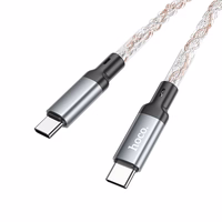 Kabelis USB C uz USB C Hoco 3A 60W 1 m X112 pelēks