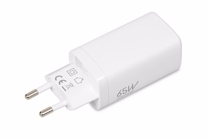 iBOX C-65 balts, GaN 65W universāls lādētājs