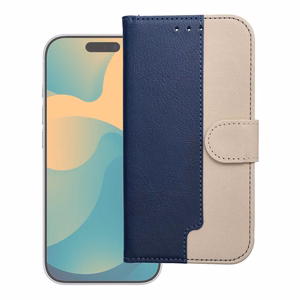 Flip case for iPhone 17 PRO / 18 PRO Split Book navy and cream
