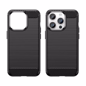 Karboniskais apvalks iPhone 14 Pro Max - gelas aizmugurējais pārklājums, melnas krāsas