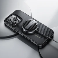 Benks Montage magnētiskais Armor Pro Kevlar viedtālruņa apvalks ar metāla rāmi 600D+1500D Iphone 16 melns