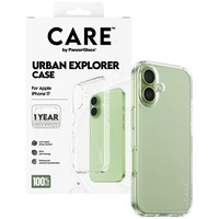 CARE by PanzerGlass Flagship Urban Explorer viedtālruņa apvalks ar caurspīdīgu rāmi iPhone 17 - caurspīdīgs