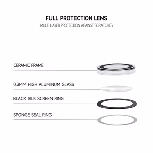 Rūdītais aizsargstikls Tel Protect 3D kameras lēcas aizsardzībai Iphone 15 Pro/15 Pro Max melna (3 lēcas)