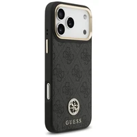 Guess 4G Strass Logo magnētiskais viedtālruņa apvalks iPhone 17 Pro Max - melns