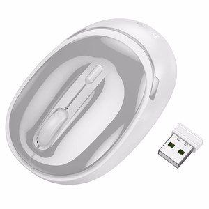 Bezvadu pele Hoco 2,4G 1600 dpi GM34 pelēki balta