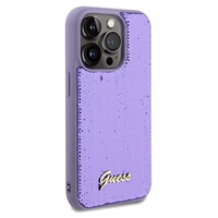 Guess Sequin Script Metal viedtālruņa apvalks iPhone 14 Pro - violeta