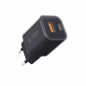 Tech-Protect NCM33W 2 portu PD33W/QC3.0 sienas lādētājs - melns