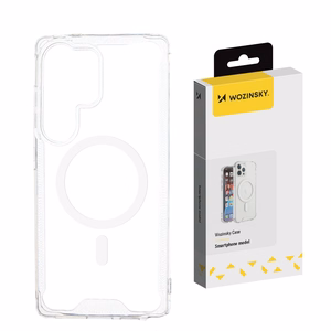 Wozinsky Caurspīdīgs stūra apvalks Magnētiskais Samsung Galaxy S25+ Caurspīdīgs